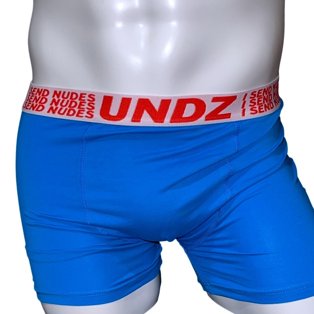 UNDZ Mens I Send Nudes Pale Blue Boxer Brief Trunks Size Small New